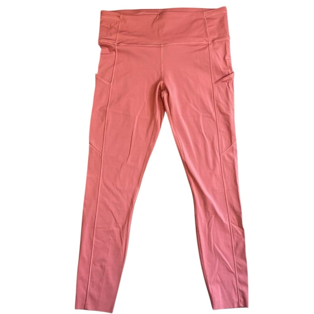 Lululemon Athletica High Waist Leggings Mauve Pink Size 10 EUC Pockets
